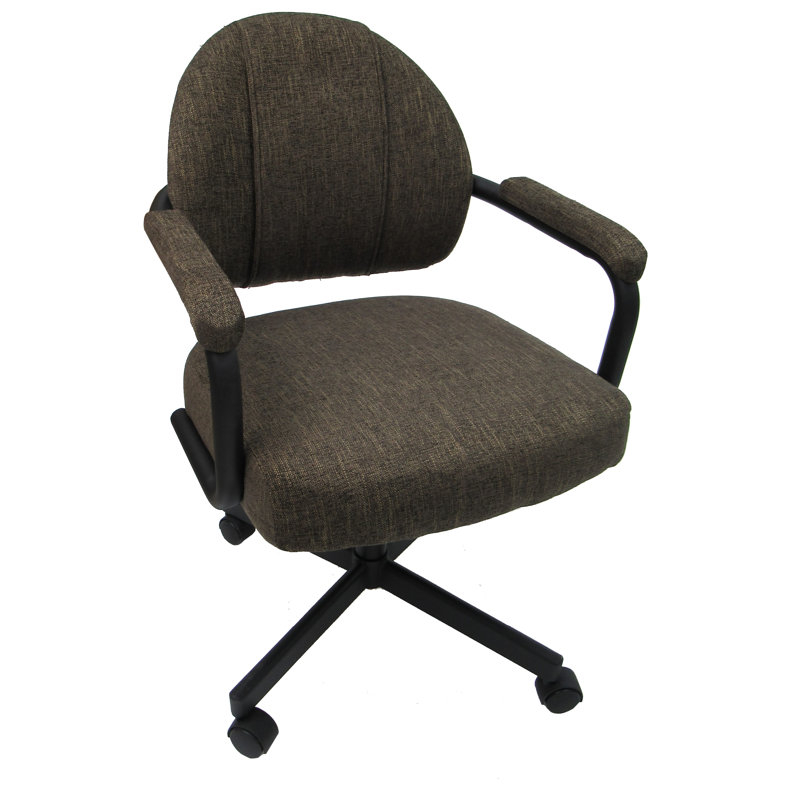 Chaise avec accoudoirs Hayles, Brun Sanora, Brun