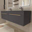 Meuble-lavabo double 59,05 po avec comptoir à surface solide Soleil-896548076