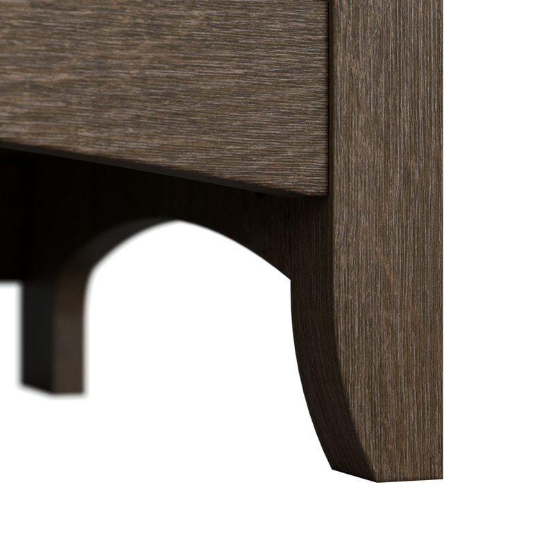 Khadesha 3 Piece Computer Desk Office Set, Ash Brown