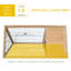 Cage à lapin en bois avec couloir extérieur et fil de ventilation, 46 po x 24 po, jaune - Portable pour petits animaux