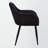 Dejana 2-piece Dining Chair Set in Black Faux Leather, 32.75'' H X 21.86'' W X 23.89'' D