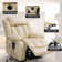 Latitude Run Lay Flat Dual Motor Power Lift Recliner Chair with Vibrating Massage and Heating, Infinite Position, 2 Remote Control, and Side Pockets, USB Ports, Faux Leather