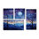 Indigo Dreams III - Ensemble d'art mural abstrait 4 paysages