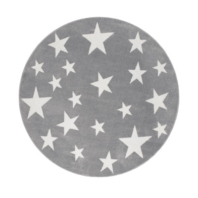 Tapis géométriques gris clair pour bébé et enfants Lich Waterloo