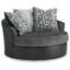 Fauteuil d'appoint pivotant surdimensionné Nilay