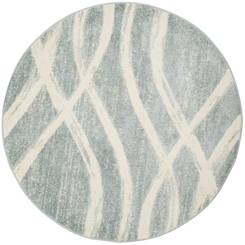 Shelva Performance Abstract Rug, Round 8'