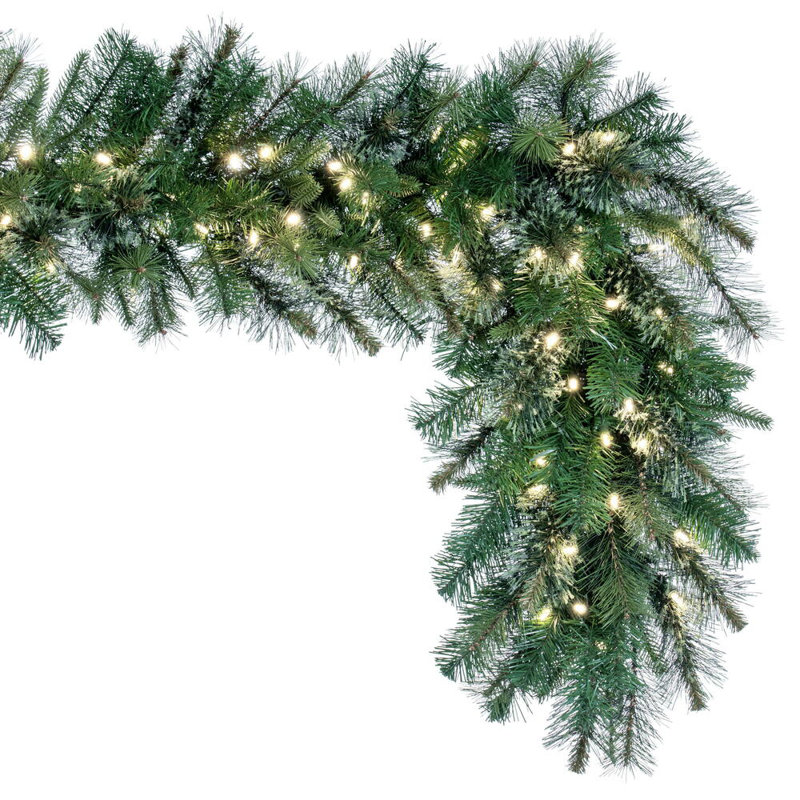 Cashmere Pine 300" L Lighted Faux Garland