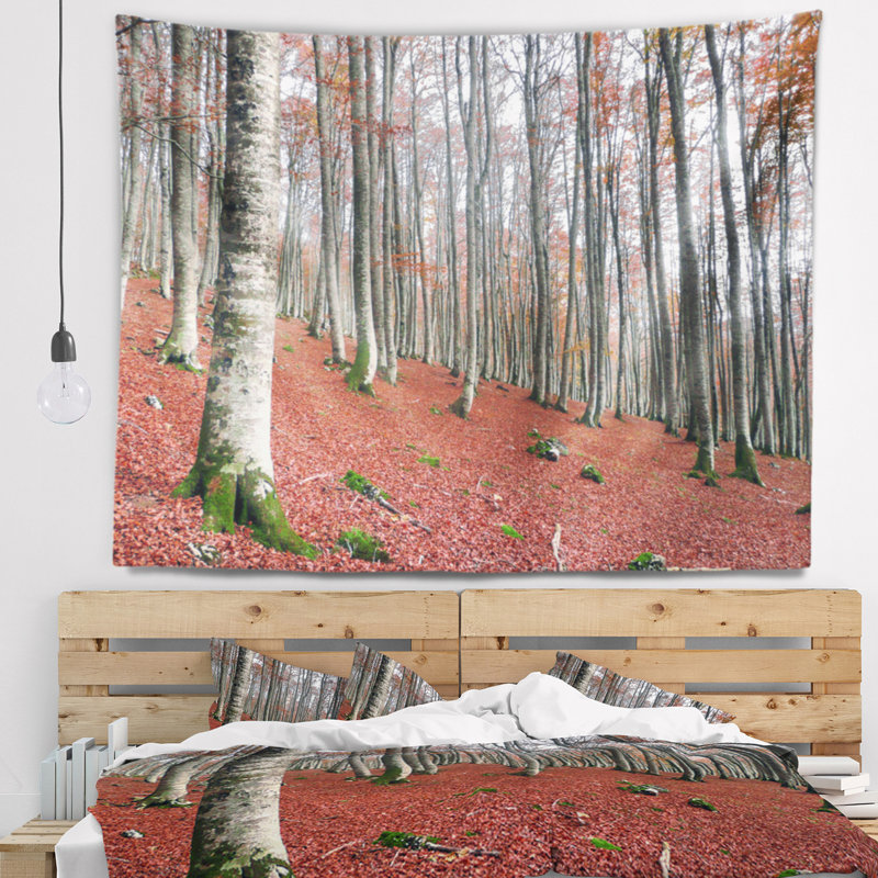 Tapisserie forêt automne serene, H 68 po x l 80 po