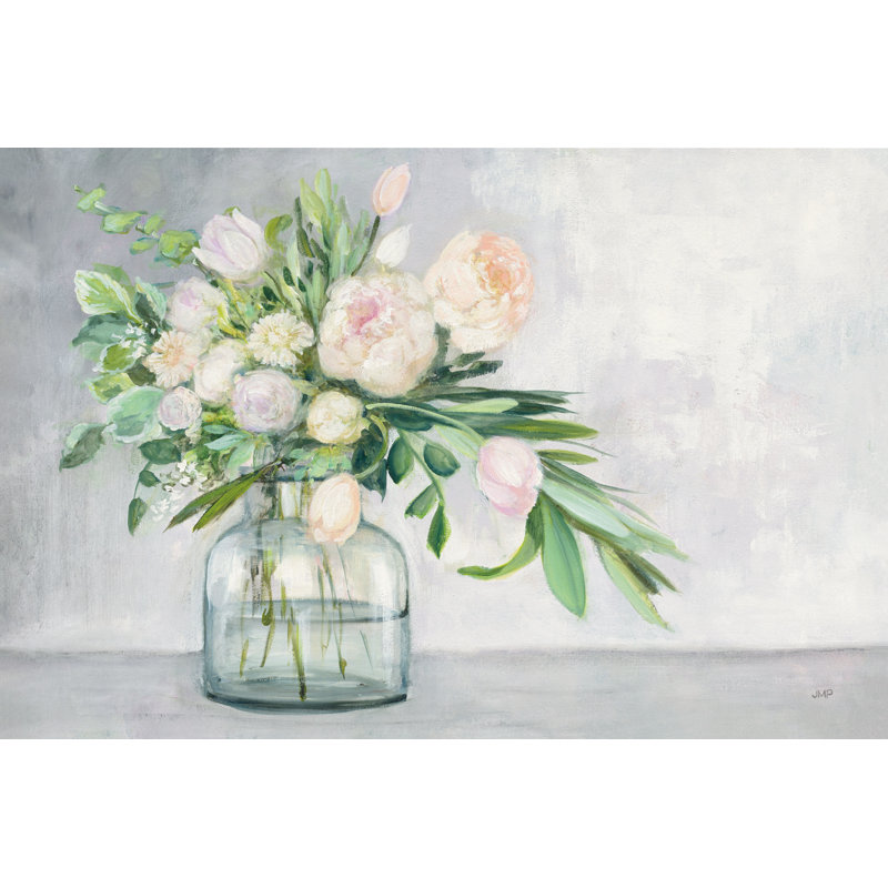 Blushing Spring Bouquet by Julia Purinton - Wrapped Canvas Painting, 51cm H x 76cm W