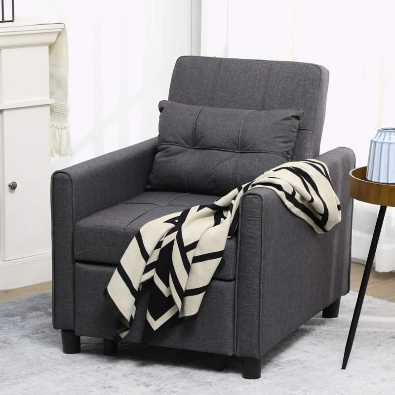 Sleeper Convertible Chair Bed with Adjustable Backrest