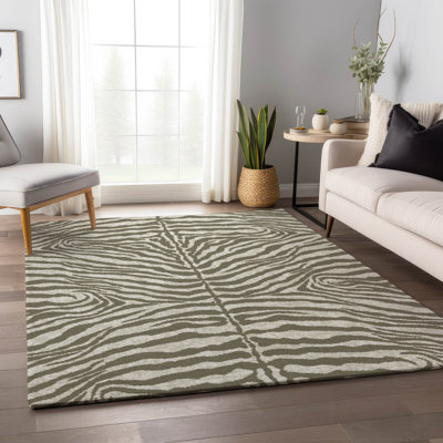 Premium Machine Washable Kishonna AMF42 Taupe Rug