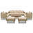 Luka Outdoor 6-Piece PE Rattan Conversation Set with Cushions-269988241