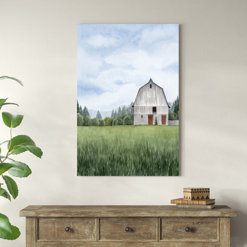 «Northern Acruage I» par Grace Popp - peinture sur toile tendue, H 48 po x l 32 po x P 1,25 po