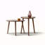 Table basse centrale Table basse 100% bois de chêne massif Plateau en bois naturel en forme de galets