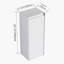 12" Bathroom Side Cabinet,Soft Close Doors,Float Mounting Design, White