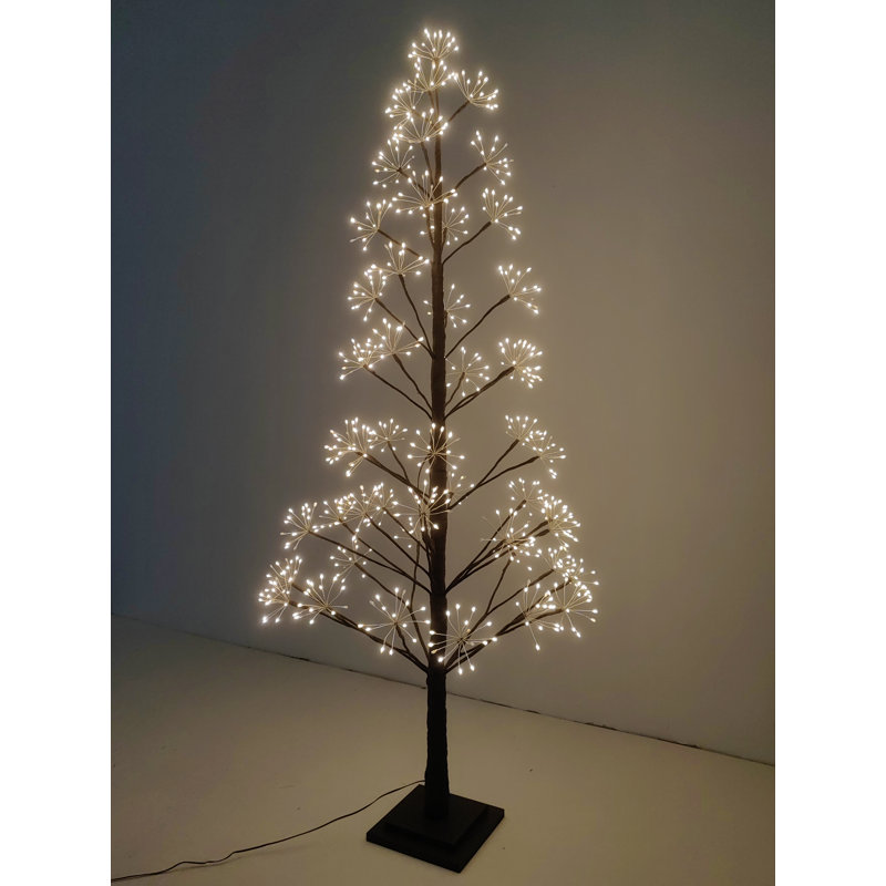 5ft Brown LED Cluster Tree with 720 Warm White LEDs Indoor Use Only