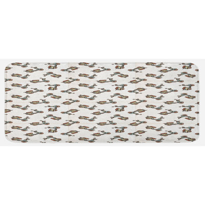 Modern & Contemporary Solid Color Synthetic Kitchen Mat