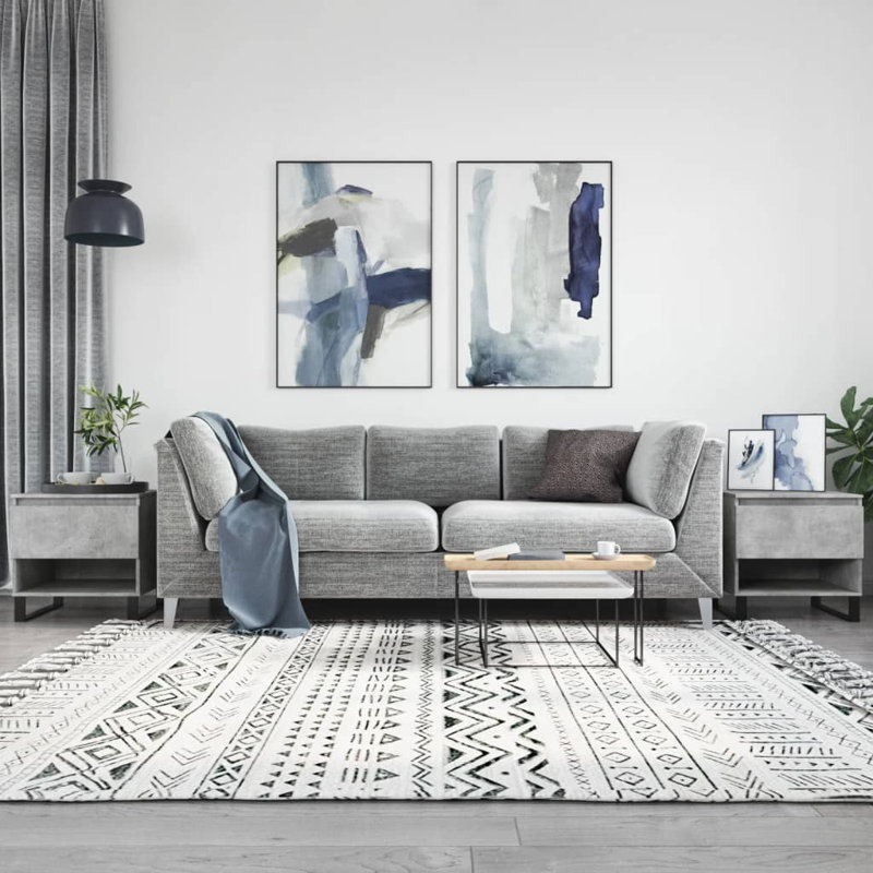 Sled Coffee Table with Storage, Concrete Grey