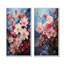 Japon, mosaïque de fleurs, "Waterside", ensemble d'art mural japonais sur toile-102577306-102577309