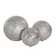 Set of 3 Decorative Orbs - Contemporary Silver Round Orb Decor - Glam Ceramic Home or Office Table Decoration - Home Gift Idea