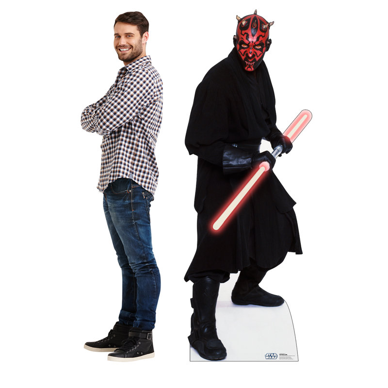 Darth Maul Life-Size Cardboard Standup with Lightsaber