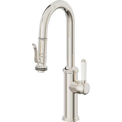 Davoli Pull-Down Prep/Bar Faucet with Squeeze Sprayer
