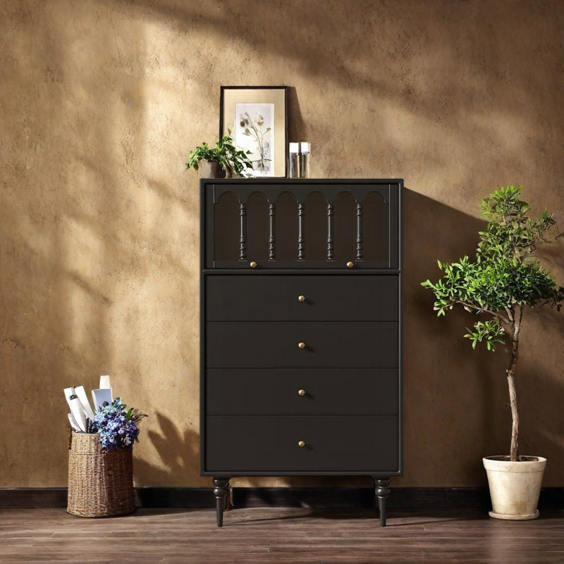 Armoire d'entrée noire