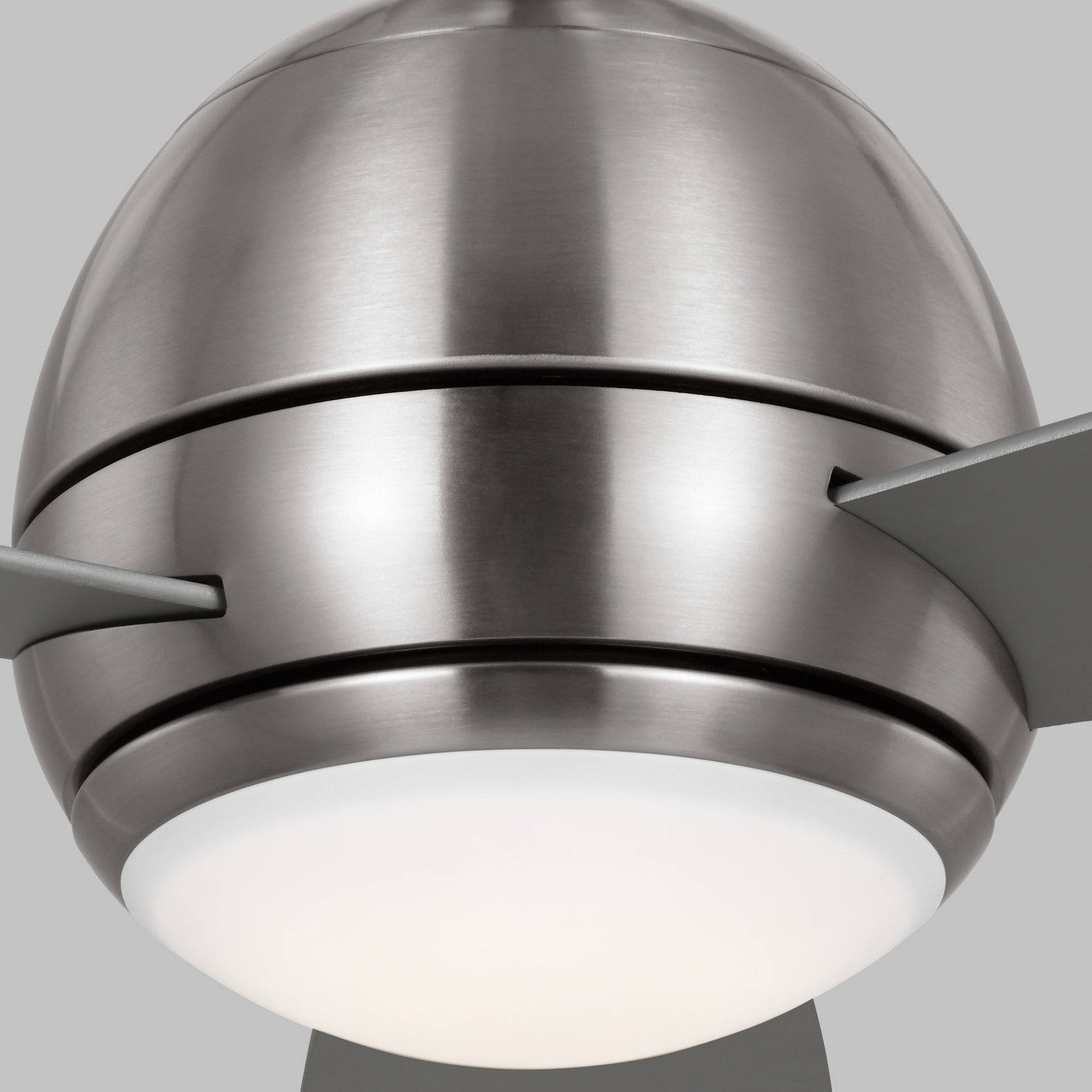 Erina 52" Ceiling Fan with Light Kit, Silver, Brushed Steel