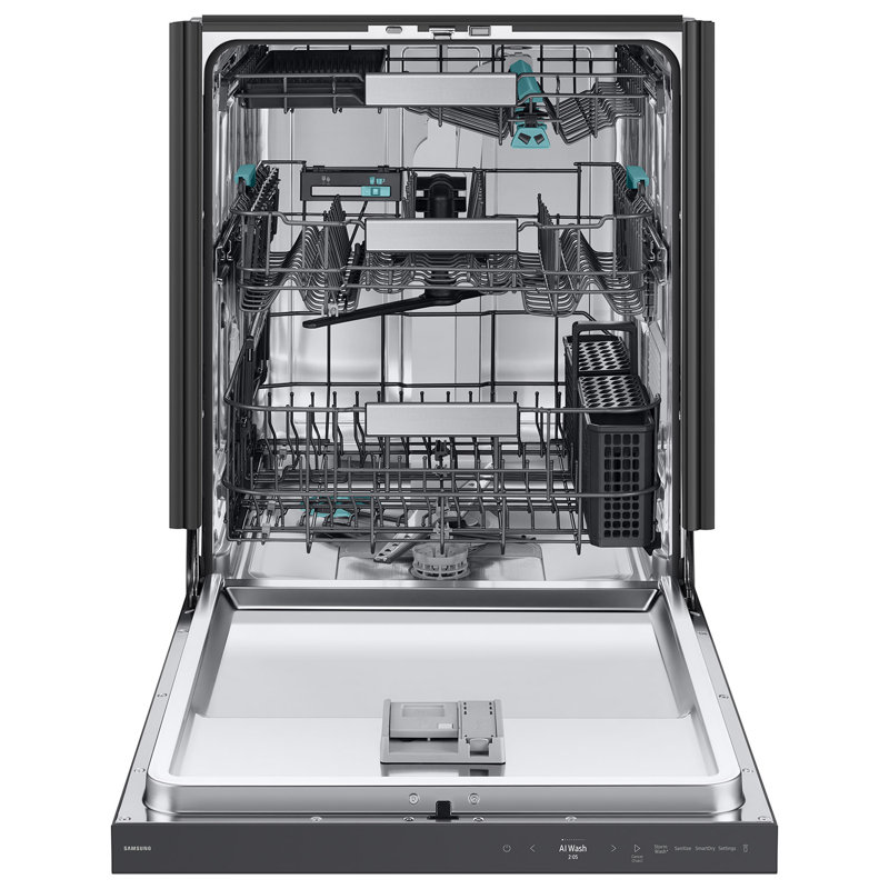 Samsung 38 dBA Bespoke Smart Dishwasher with 3rd Rack Washing System, Matte Black Steel