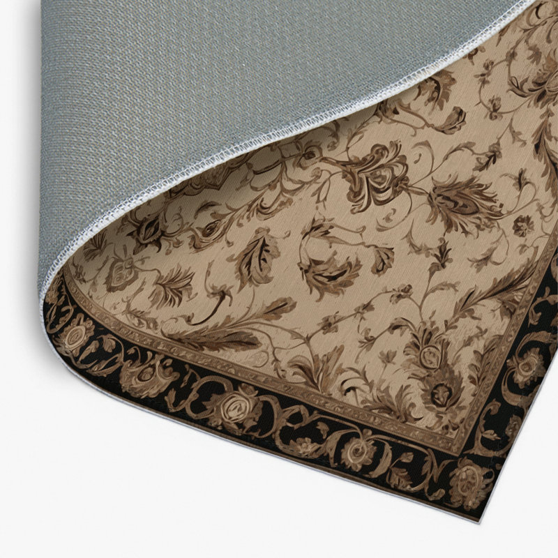 Tapis d'intérieur et d'extérieur brun français, Rectangulaire 2 pi x 3 pi