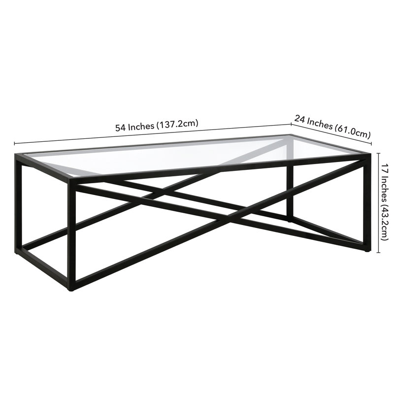 Table basse Calix, Bronze noirci, L 54 po x P 24 po x H 17 po