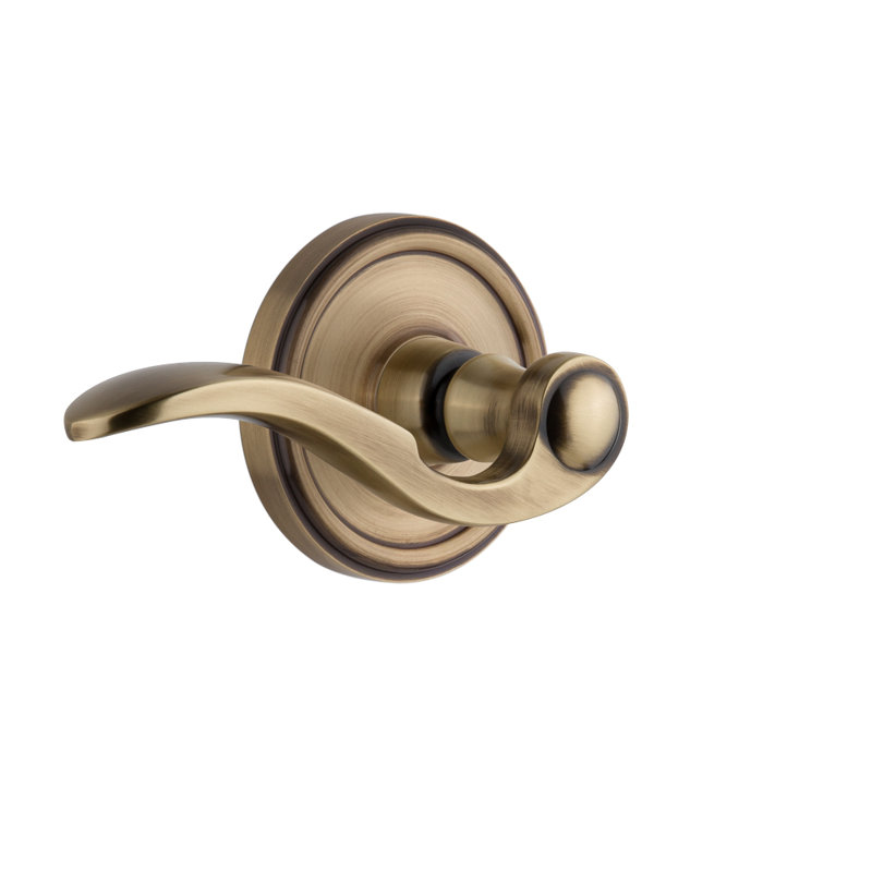 Grandeur Georgetown Rosette Single Dummy with Bellagio Lever, Right Handed, Vintage Brass