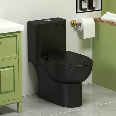 Toilette allongée une pièce avec siège compact 17 po ADA Comfort