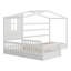 Wood House Bed , 2 Solid Bed L Structure With Fence And Slatted Frame-86402996