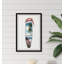 Christmas Surfboard - Single Picture Frame Painting-229217668