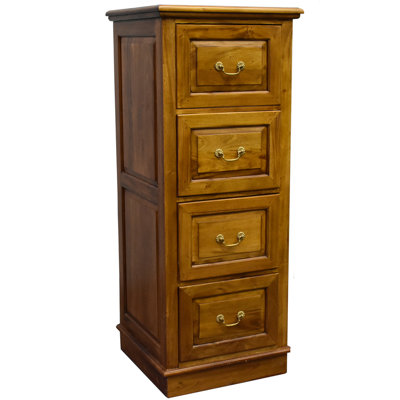 Nijaz 23.5 " Wide 4 Solid Wood Vertical Filing Cabinet