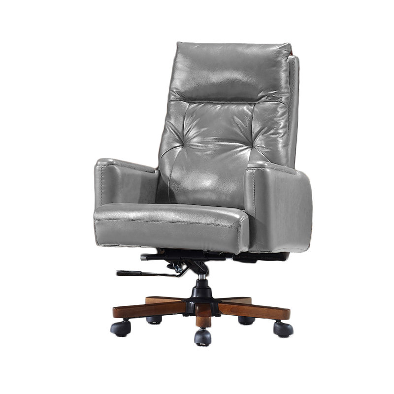 Executive Chair with Headrest, Gray
