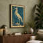 Nocturnal Crane Japandi - Wrapped Canvas-748214249-748214250