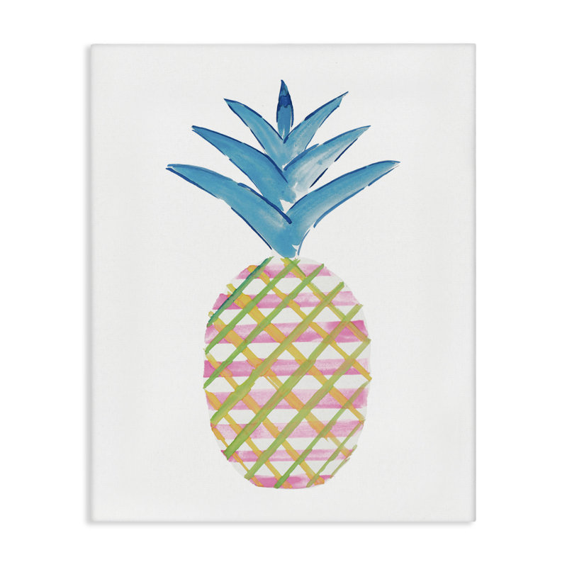Tropical Tartan Pineapple Canvas Wall Art by Julie DeRice, 20" H x 16" W