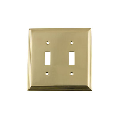 Deco 2-Gang Toggle Light Switch Wall Plate