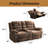 Evola 71.5'' Wide Overwide Microfiber Manual Reclining Loveseat Sofa with Storage Box and Cupholders
