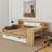 Full Wooden L-Shape Daybed With Cabinets And Two Storage Drawers-874913247