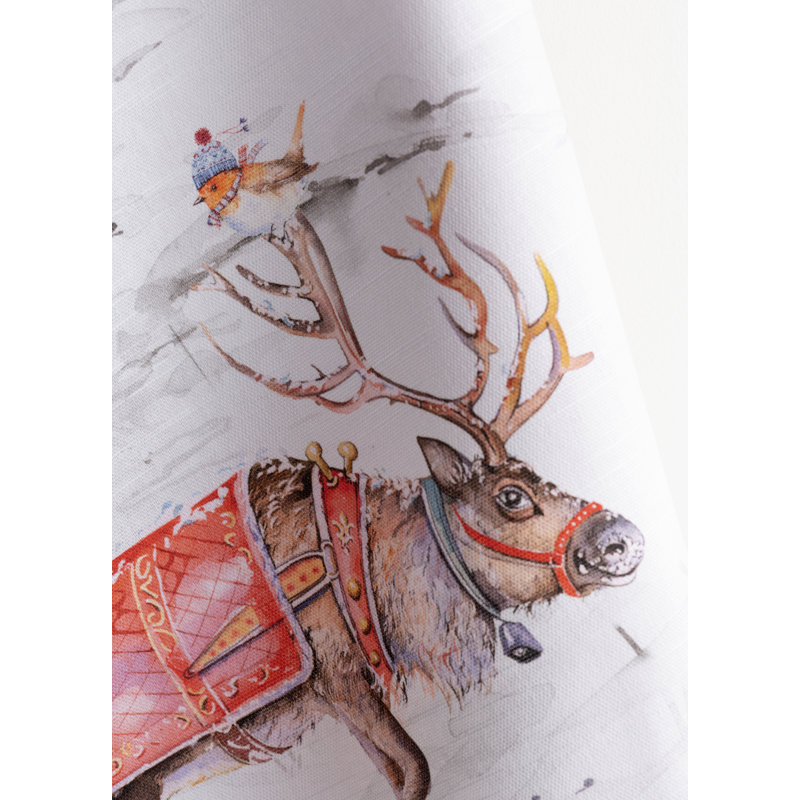 Maison d'Hermine Tradition de Noël - Ensemble de 3 torchons de cuisine 100 % coton - 51 x 70 cm