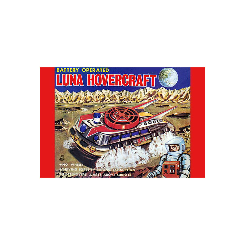 « luna aéroglisseur », affiche rétro, 20 po x 30 p