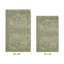 Ensemble de tapis pour salle de bain 2 pièces 100% coton 2155 g / m² Makaylynn, certifié OEKO-TEX®, envers en latex antidérapant, tapis capitonné moelleux, super absorbant, lavable à la machine, sauge-97762386-122439402