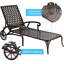 Chaise longue en aluminium coulé brun 1Pcs-414442058
