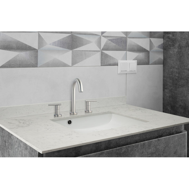 37 in. White Carrara Sky Marble Vanity Top with Undermount Sink