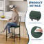 Ensemble de 4 tabourets de bar modernes en cuir de polyuréthane avec dossier et repose-pieds de 4 po-645760432-645760439