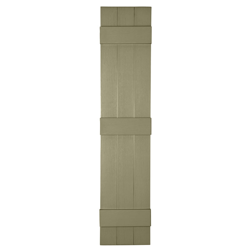 Persiennes personnalisées fermées à 3 planches, Sauge, 59"