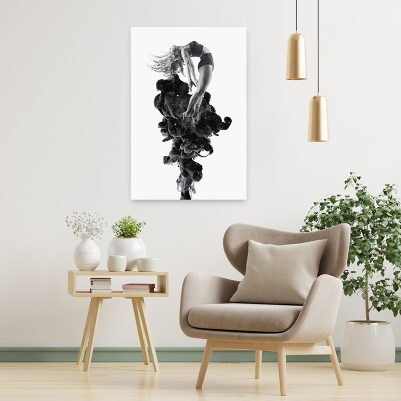 Rafale d'art contemporain abstrait, H 36 po x l 24 po